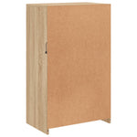 Bijzetkast Met Led-Verlichting Bewerkt Hout Kleurig