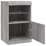 Dressoir Met Led-Verlichting 41X37X67 Cm Eiken