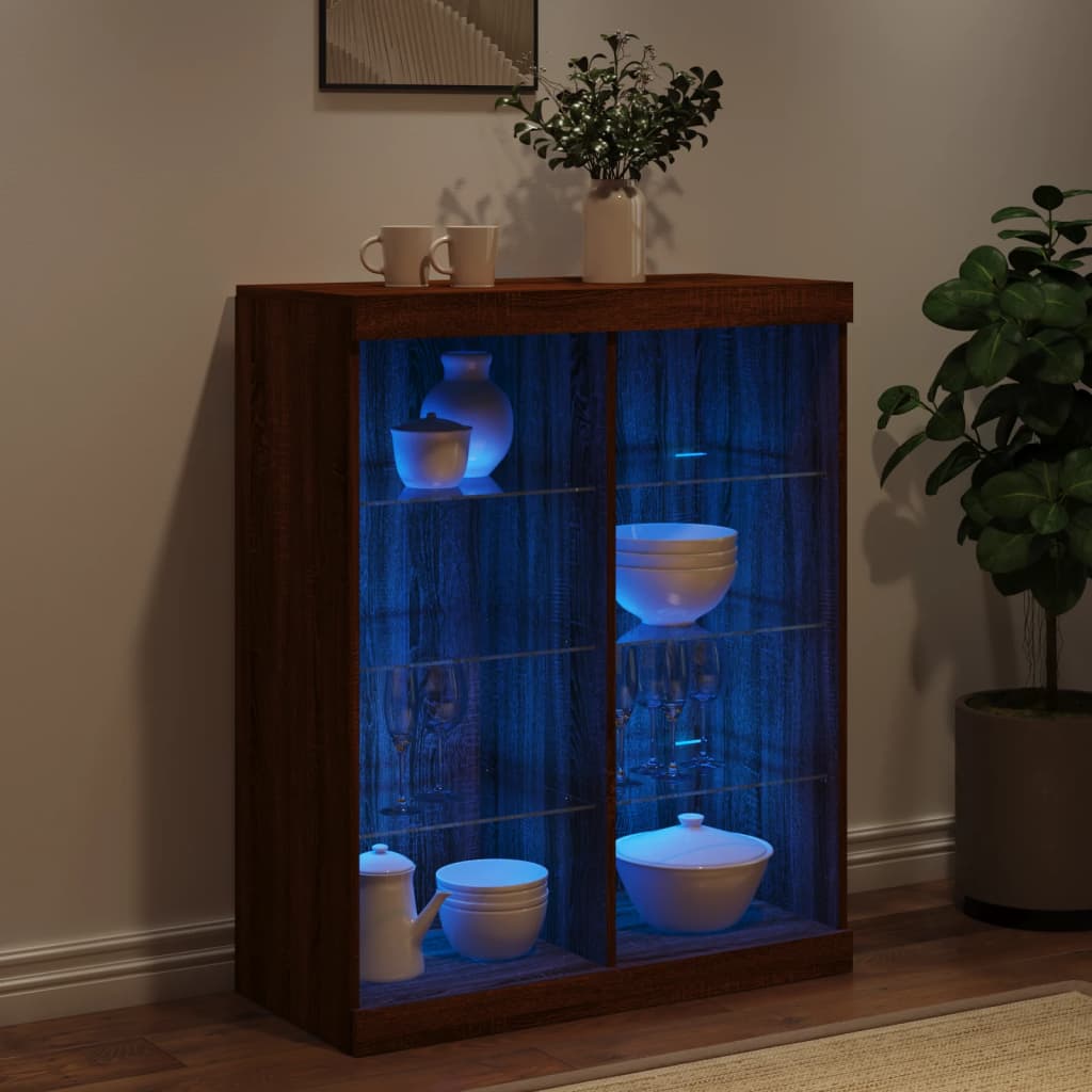 Dressoir Met Led-Verlichting 81X37X100 Cm