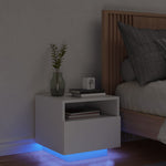 Nachtkastjes Met Led-Verlichting 40X39X37 Cm