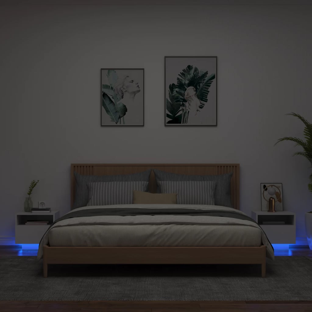 Nachtkastjes Met Led-Verlichting 40X39X37 Cm