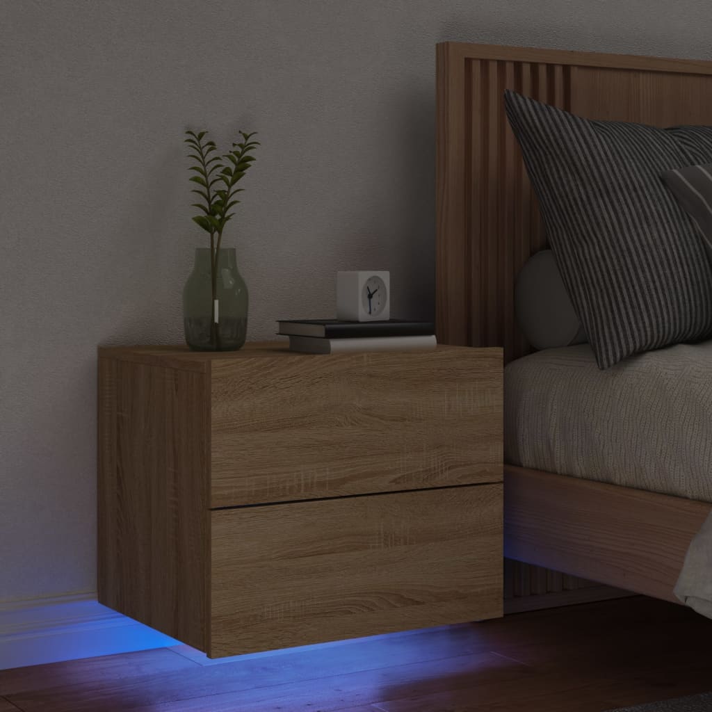 Nachtkastjes Met Led's Wandgemonteerd