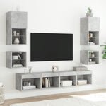 Tv-Wandmeubel Met Led-Verlichting 30X28,5X