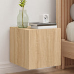 Tv-Wandmeubel Met Led-Verlichting Kleur Sonoma Eiken