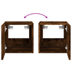 Tv-Wandmeubel Met Led-Verlichting 30,5X35X30 Cm Gerookt Eiken