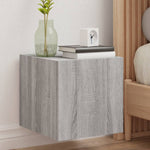 Tv-Wandmeubel Met Led-Verlichting Grijs Sonoma