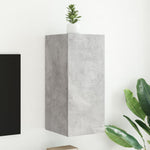 Tv-Wandmeubel Met Led-Verlichting Betongrijs