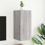 Tv-Wandmeubel Met Led-Verlichting Grijs Sonoma