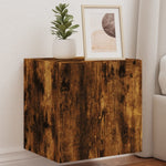 Tv-Wandmeubel Met Led-Verlichting 30,5X35X30 Cm Gerookt Eiken