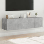 Tv-Wandmeubel Met Led-Verlichting Betongrijs