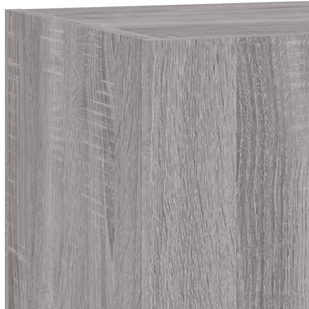 Tv-Wandmeubel Met Led-Verlichting Grijs Sonoma