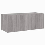 Tv-Wandmeubel Met Led-Verlichting Grijs Sonoma
