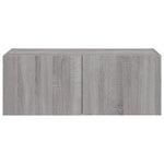Tv-Wandmeubel Met Led-Verlichting Grijs Sonoma