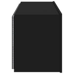 Tv-Wandmeubel Met Led-Verlichting Zwart