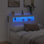 Hoofdeinde Met Led 140X18,5X103,5 Cm Bewerkt Hout