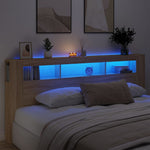 Hoofdeinde Met Led 140X18,5X103,5 Cm Bewerkt Hout