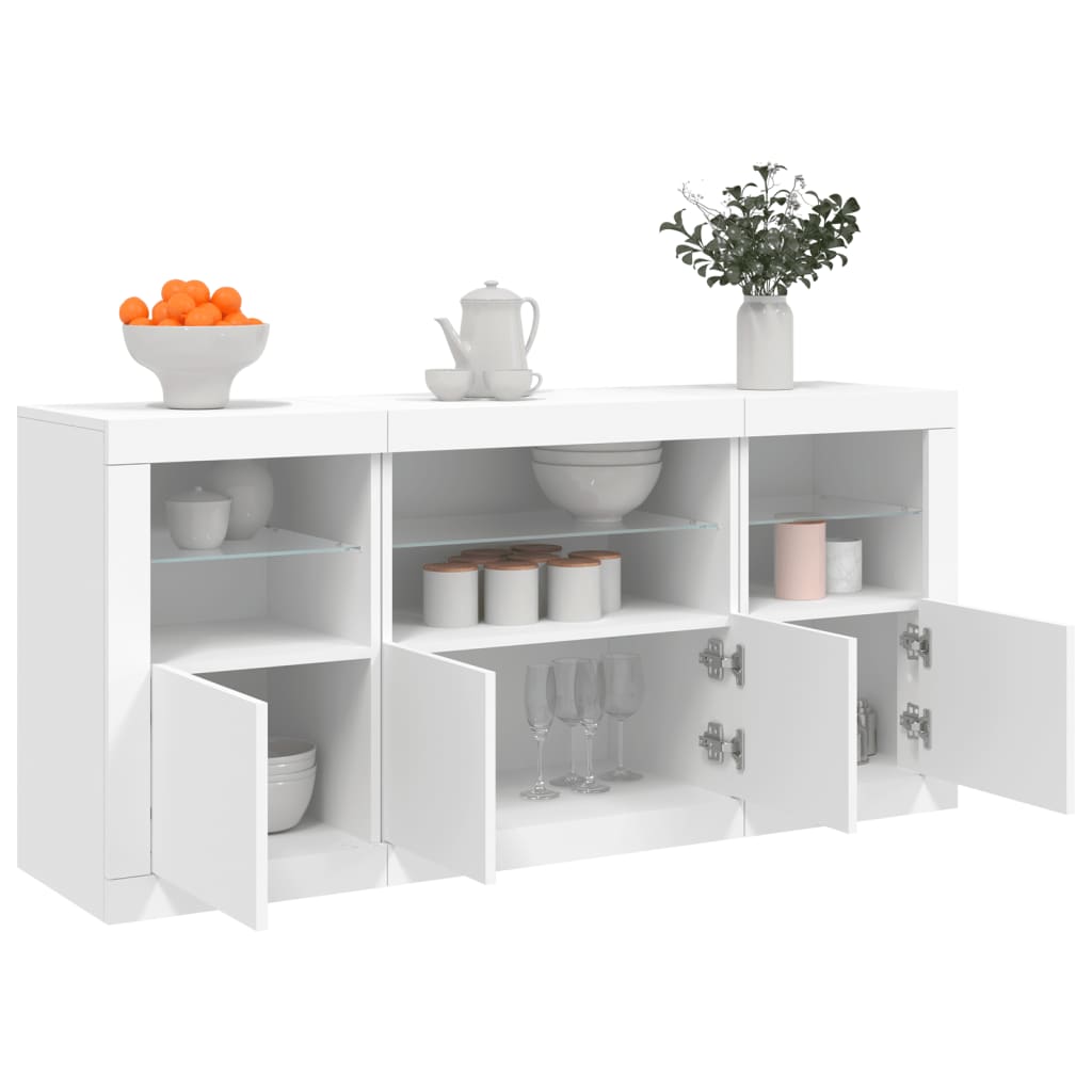 Dressoir Met Led-Verlichting 142,5X37X67 Cm