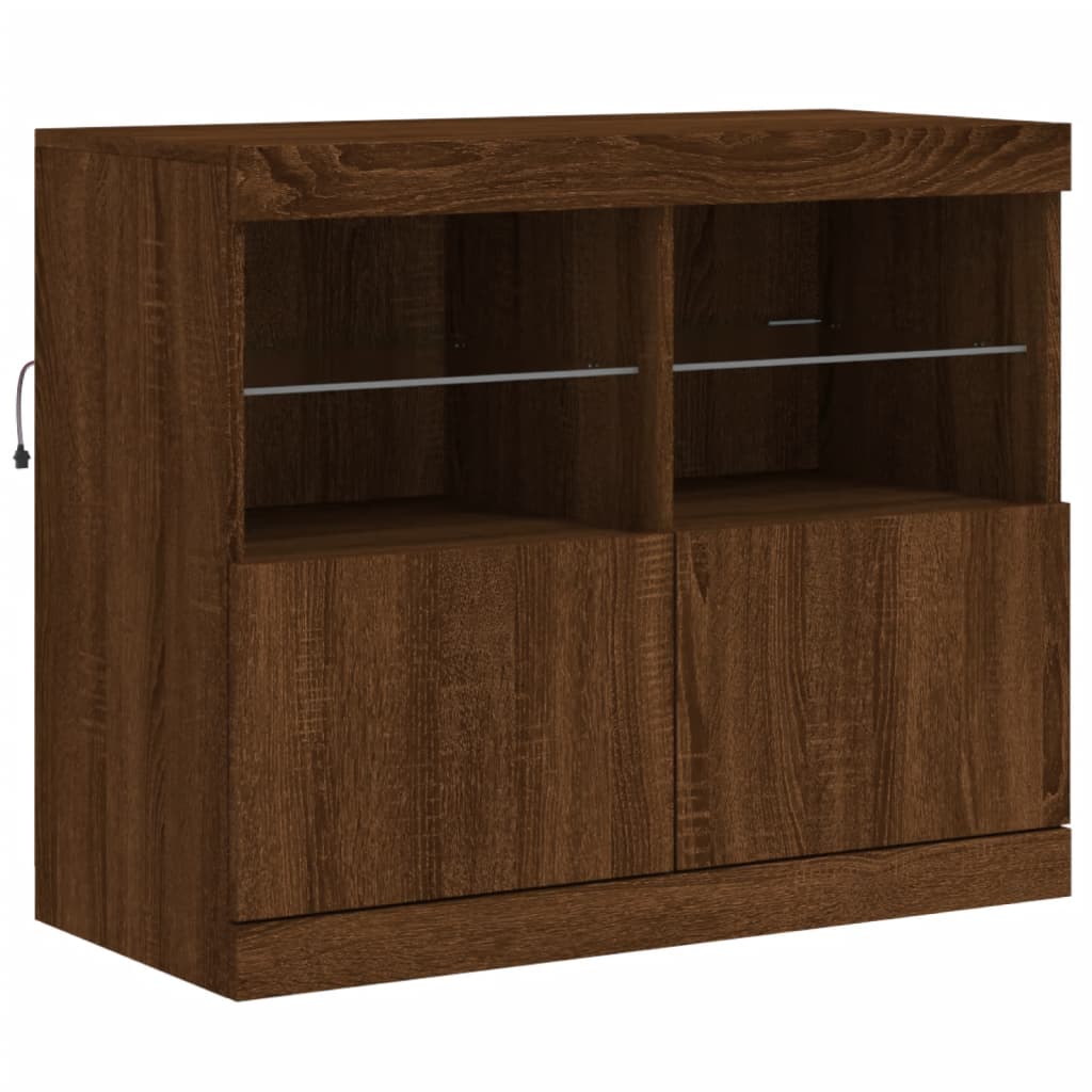 Dressoir Met Led-Verlichting 163X37X67 Cm