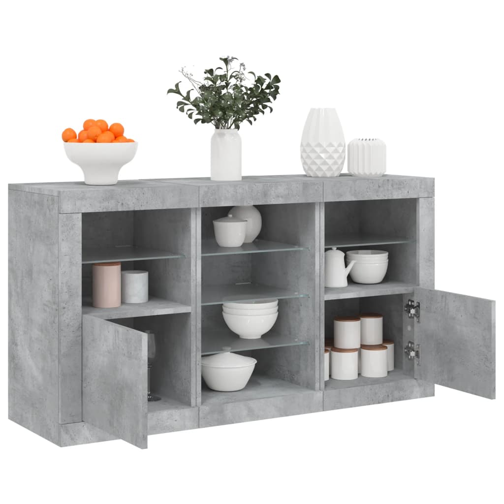 Dressoir Met Led-Verlichting 123X37X67 Cm