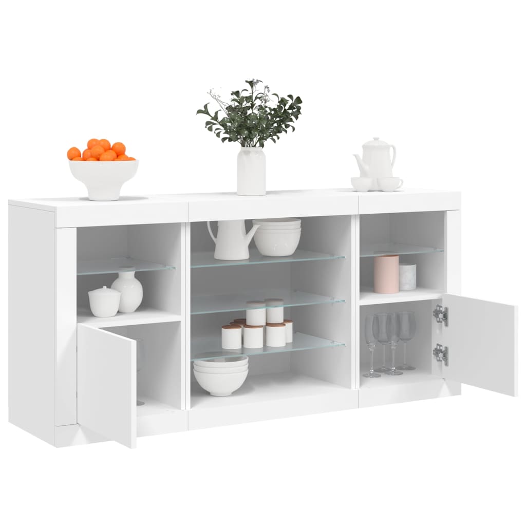 Dressoir Met Led-Verlichting 142,5X37X67 Cm