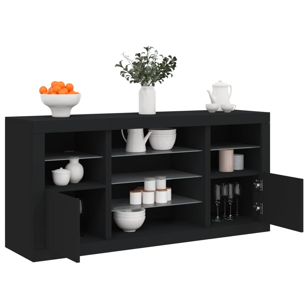 Dressoir Met Led-Verlichting 142,5X37X67 Cm
