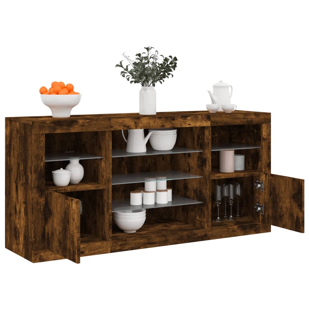 Dressoir Met Led-Verlichting 142,5X37X67 Cm