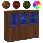 Dressoirs Met Led-Verlichting Bewerkt Hout Bruineikenkleur