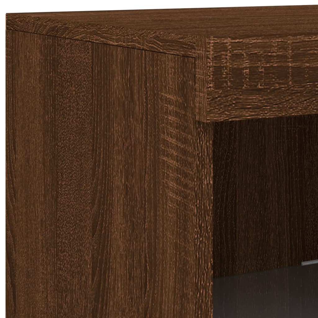 Dressoirs Met Led-Verlichting Bewerkt Hout Bruineikenkleur