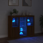 Dressoirs Met Led-Verlichting Bewerkt Hout Bruineikenkleur