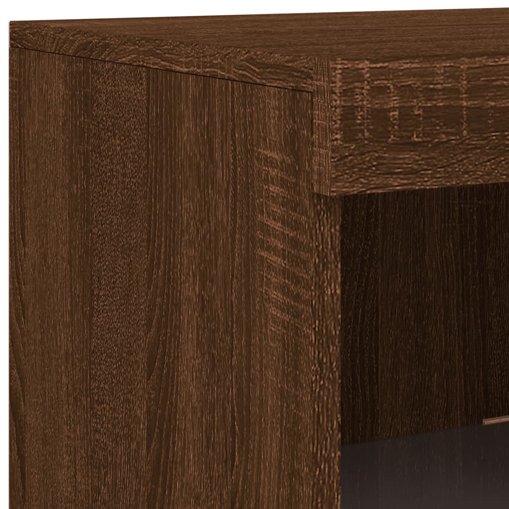 Dressoirs Met Led-Verlichting Bewerkt Hout Bruineikenkleur