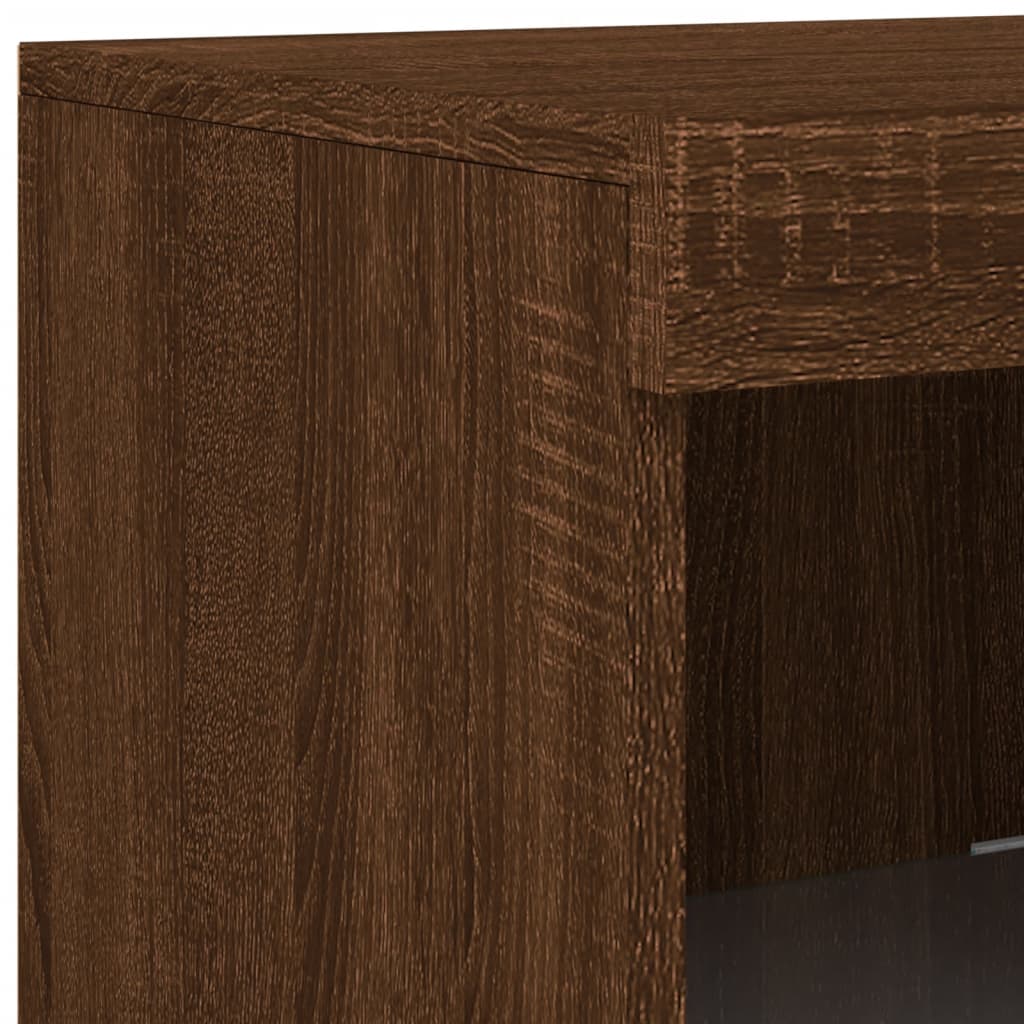 Dressoirs Met Led-Verlichting Bewerkt Hout Bruineikenkleur