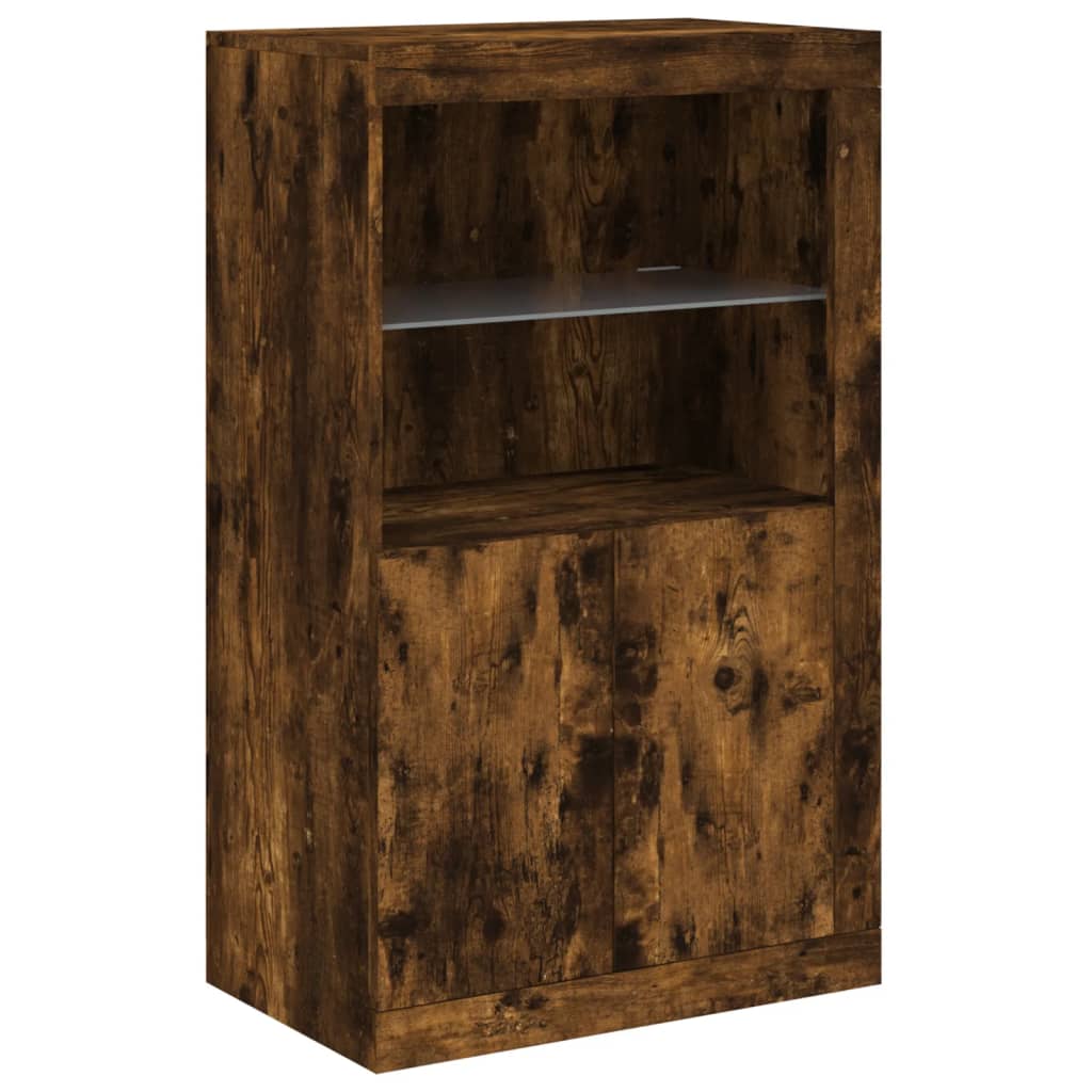 Dressoir Met Led-Verlichting 162X37X100 Cm Kleurig