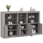 Dressoir Met Led-Verlichting 162X37X100 Cm Kleurig