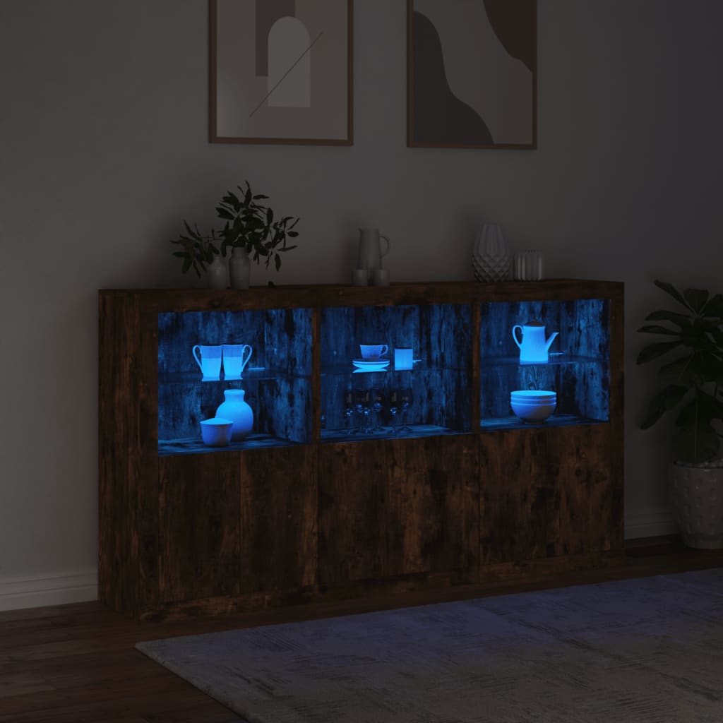Dressoir Met Led-Verlichting 181,5X37X100 Cm Kleur