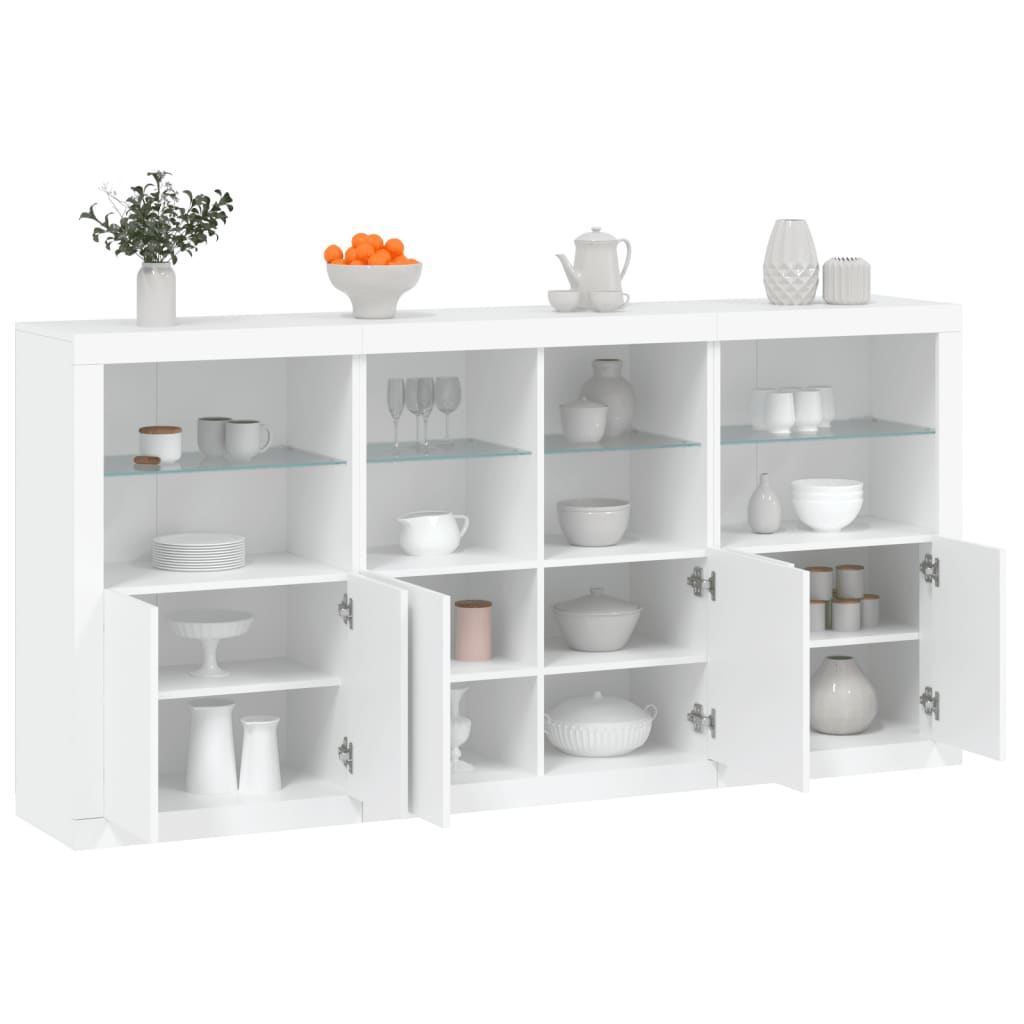 Dressoir Met Led-Verlichting 202X37X100 Cm Kleurig