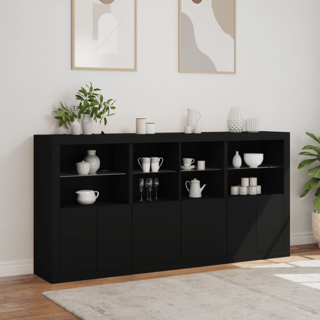 Dressoir Met Led-Verlichting 202X37X100 Cm
