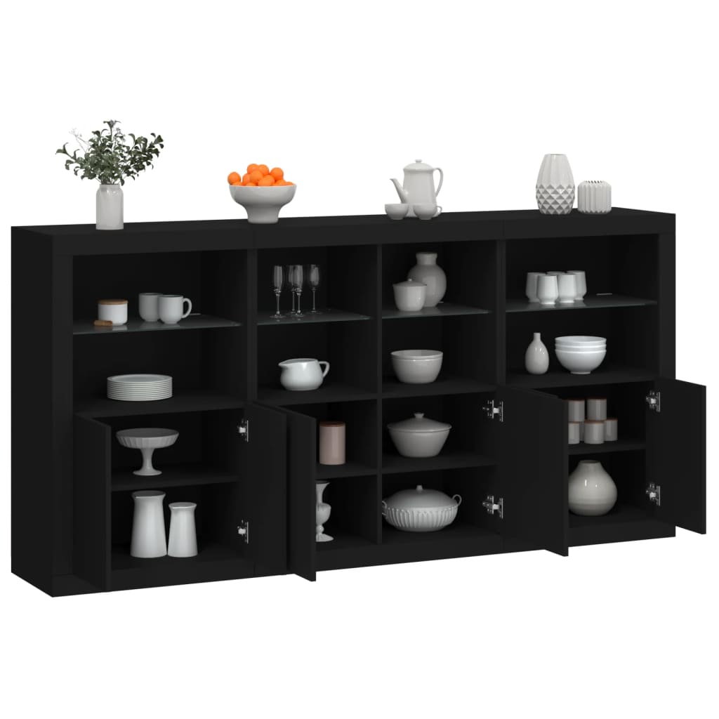 Dressoir Met Led-Verlichting 202X37X100 Cm