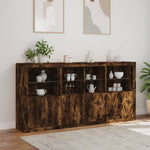 Dressoir Met Led-Verlichting 202X37X100 Cm Kleurig