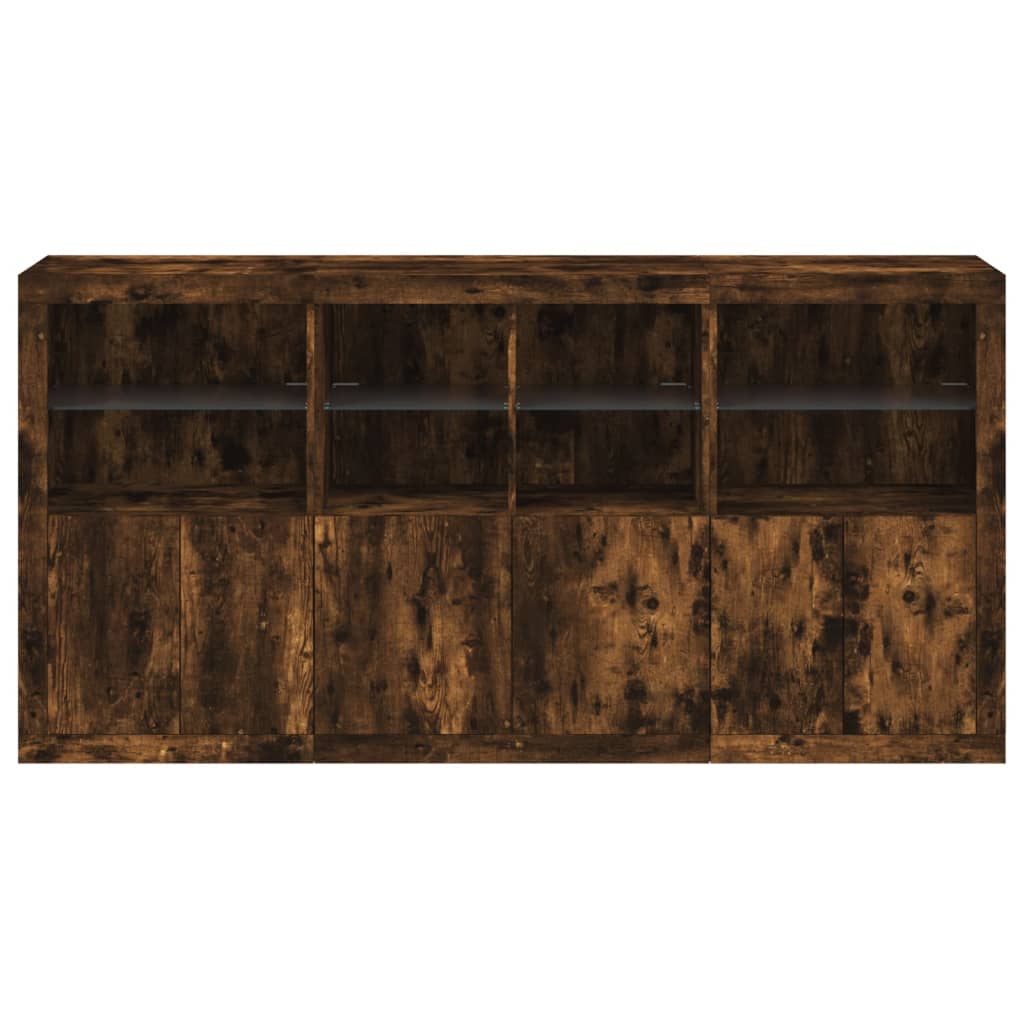 Dressoir Met Led-Verlichting 202X37X100 Cm Kleurig