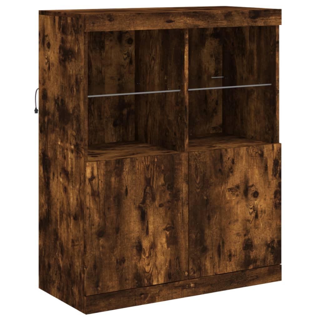 Dressoir Met Led-Verlichting 202X37X100 Cm Kleurig