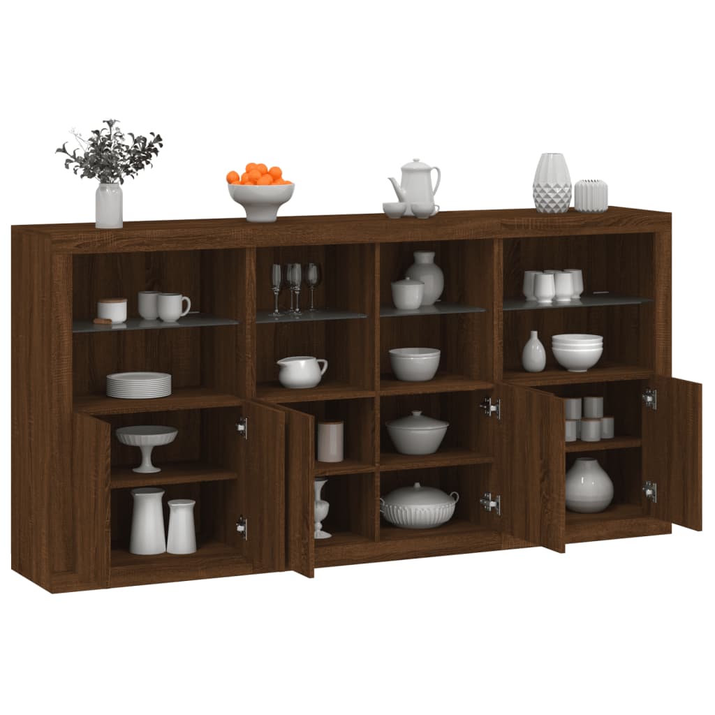 Dressoir Met Led-Verlichting 202X37X100 Cm