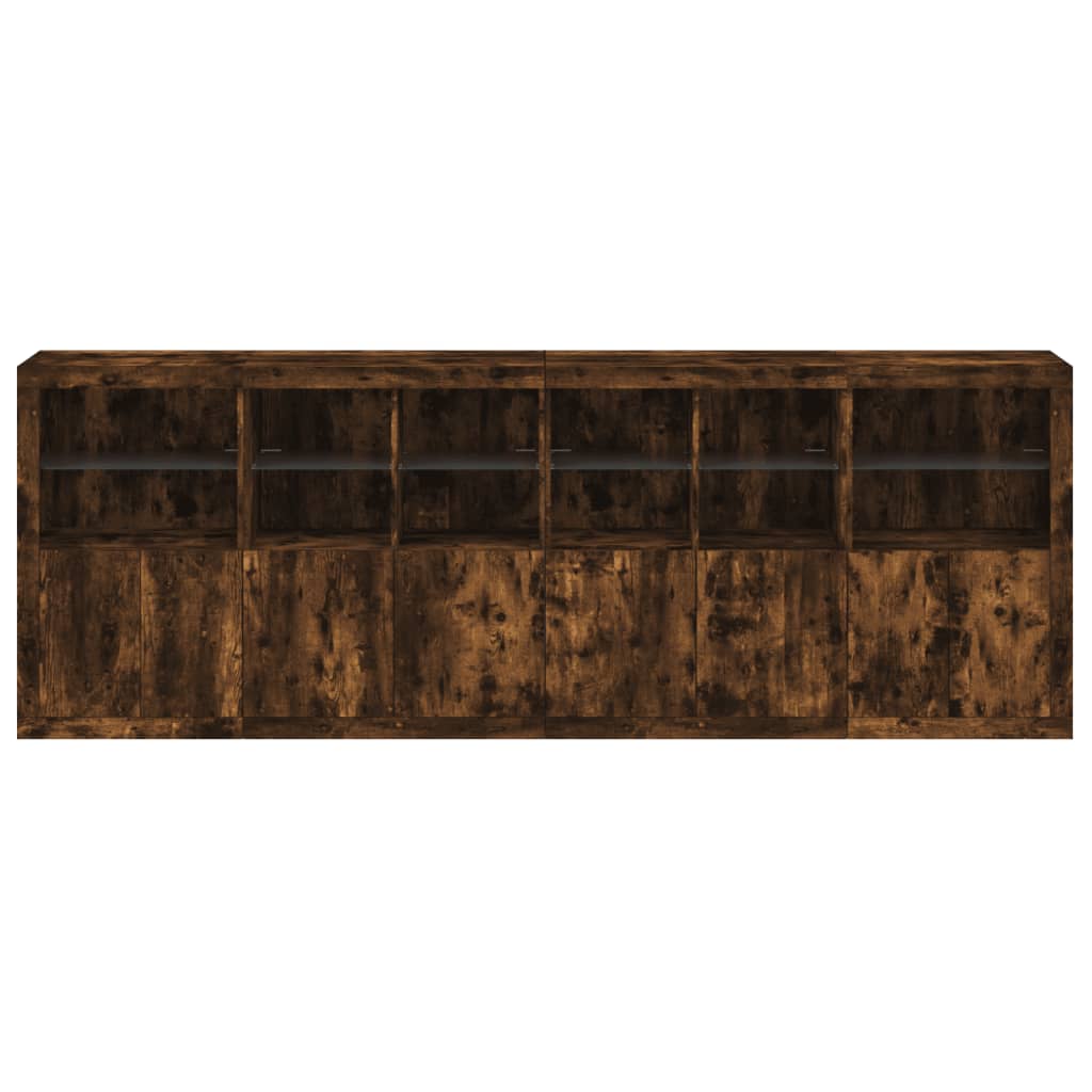 Dressoir Met Led-Verlichting 283X37X100 Cm Kleurig