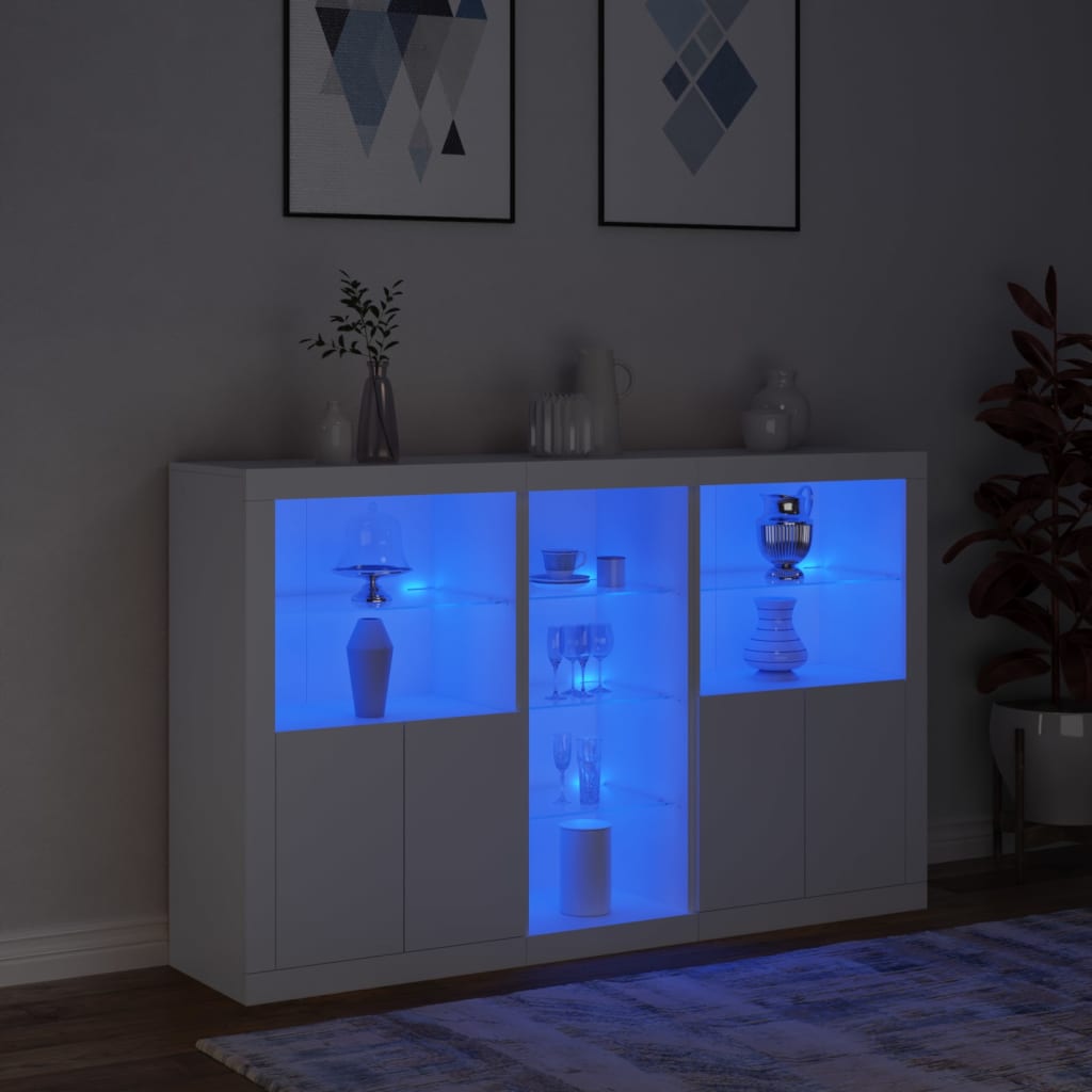 Dressoir Met Led-Verlichting 162X37X100 Cm