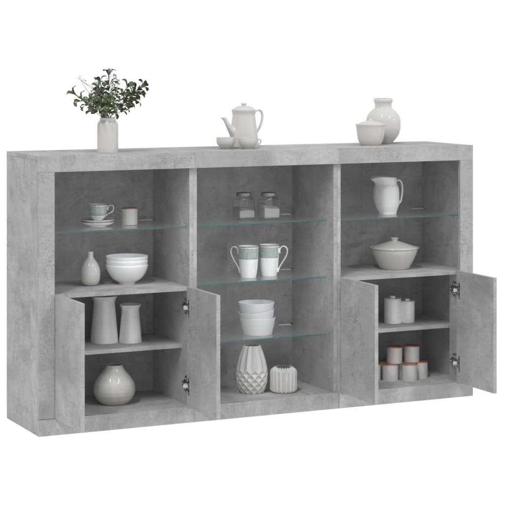 Dressoir Met Led-Verlichting 181,5X37X100 Cm
