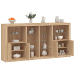 Dressoir Met Led-Verlichting 202X37X100 Cm