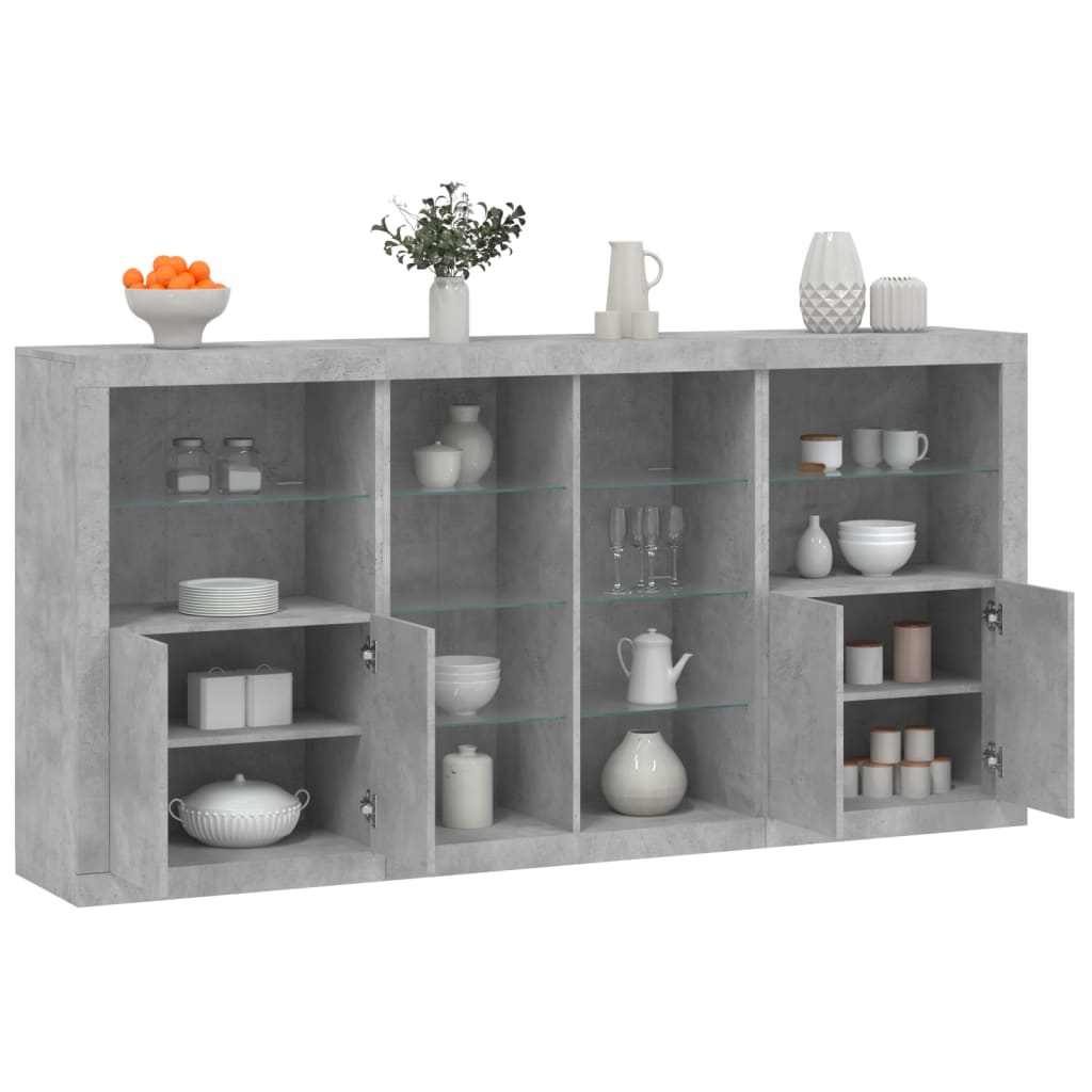 Dressoir Met Led-Verlichting 202X37X100 Cm