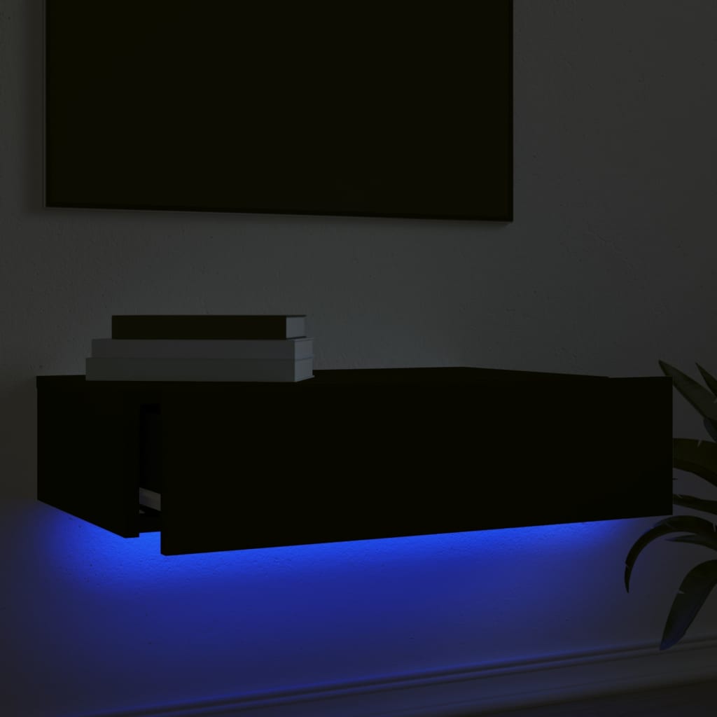 Tv-Meubel Met Led-Verlichting 60X35X15,5 Cm Zwart