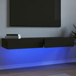 Tv-Meubel Met Led-Verlichting 60X35X15,5 Cm Zwart