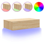 Tv-Meubel Met Led-Verlichting 60X35X15,5 Cm Kleurig Sonoma Eiken