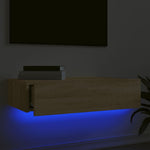 Tv-Meubel Met Led-Verlichting 60X35X15,5 Cm Kleurig Sonoma Eiken